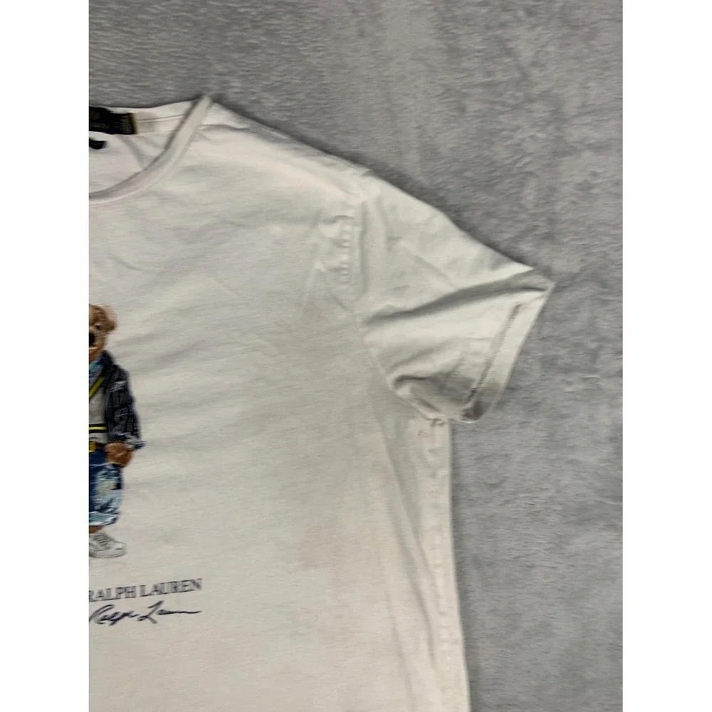Polo Ralph Lauren Bear Men's T-Shirt L White Classic Fit Cotton
